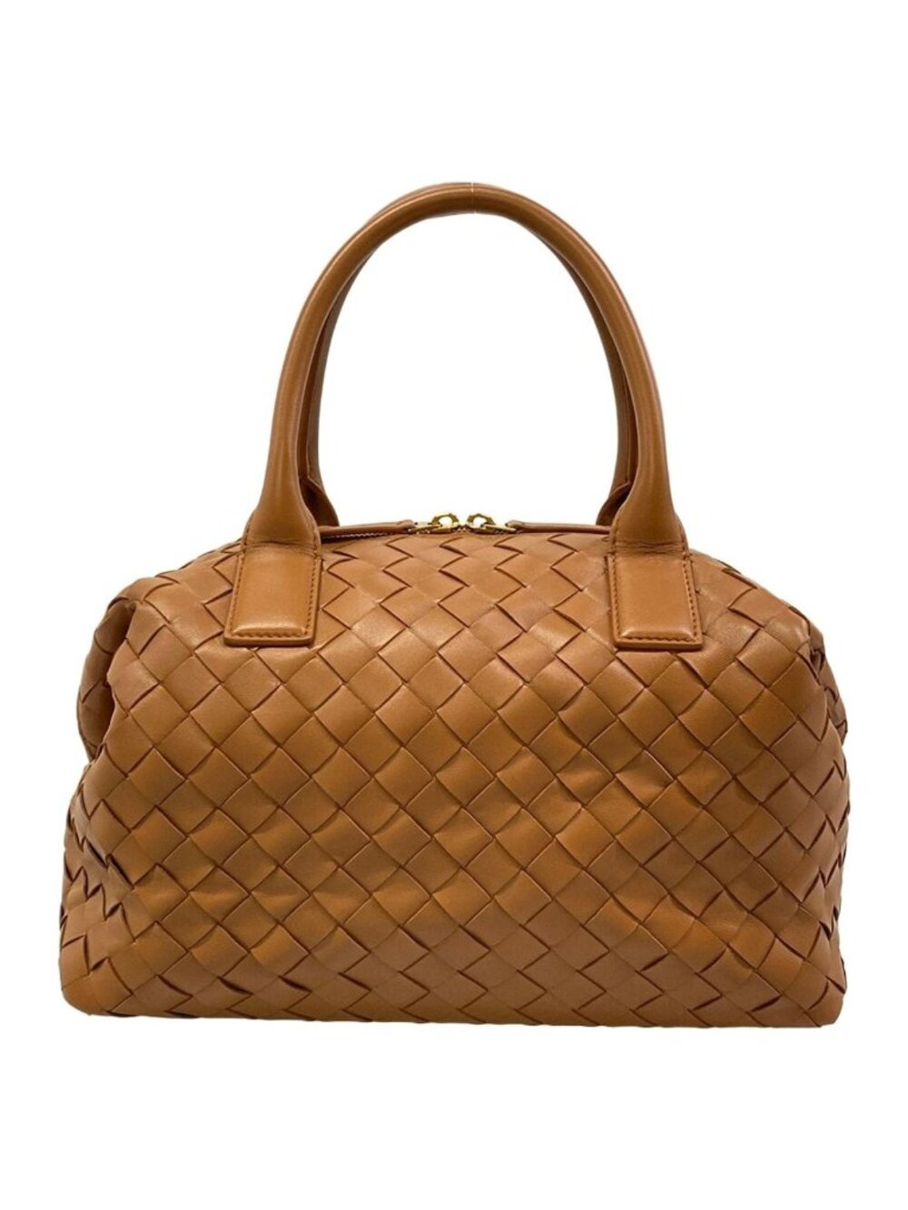 Bottega Veneta Medium Bauletto Bowling Bag Intrecciato Brown Leather